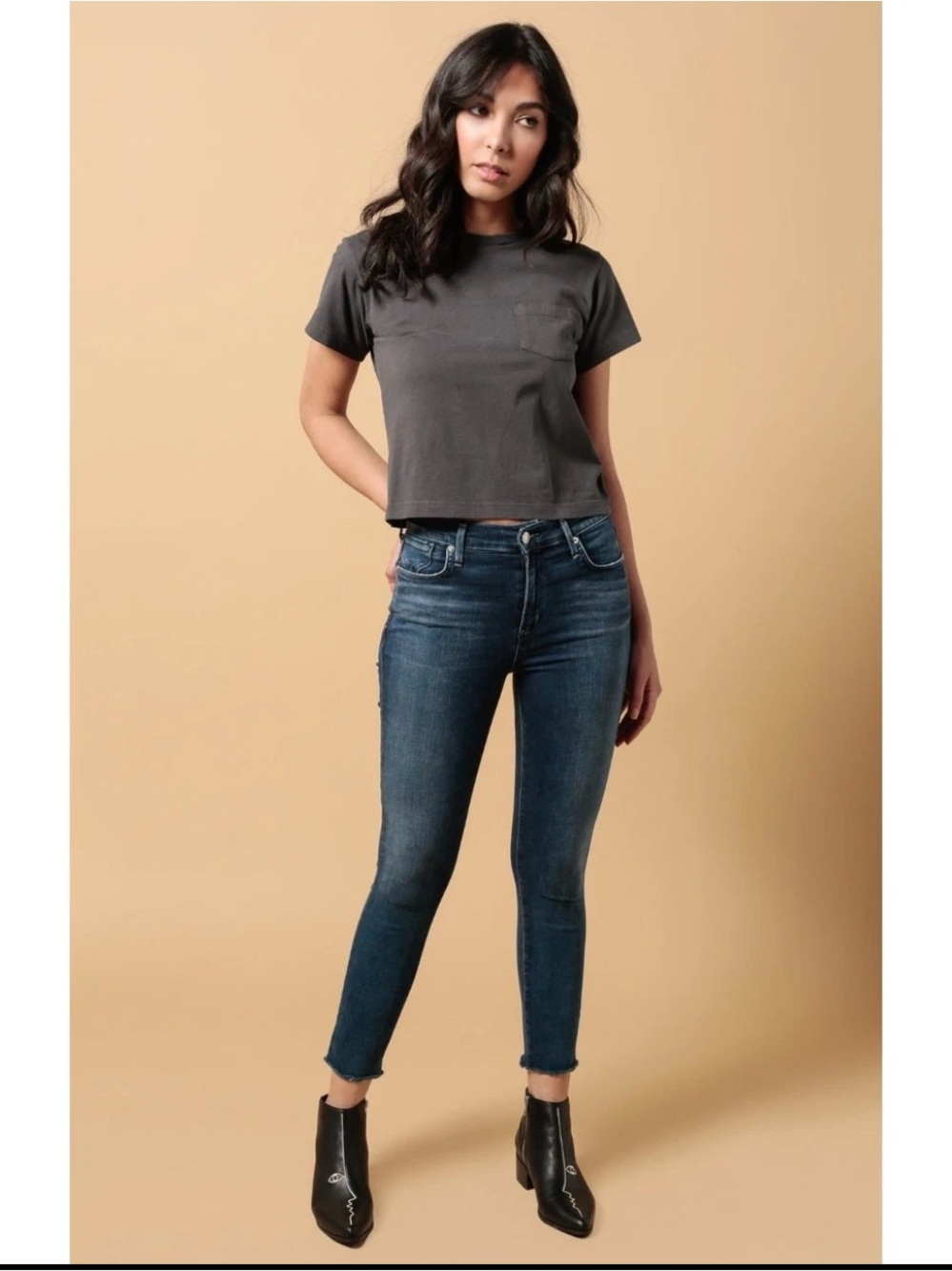 AGOLDE Sophie Crop Mid Rise Skinny Jean in Claremont size 31 NWT